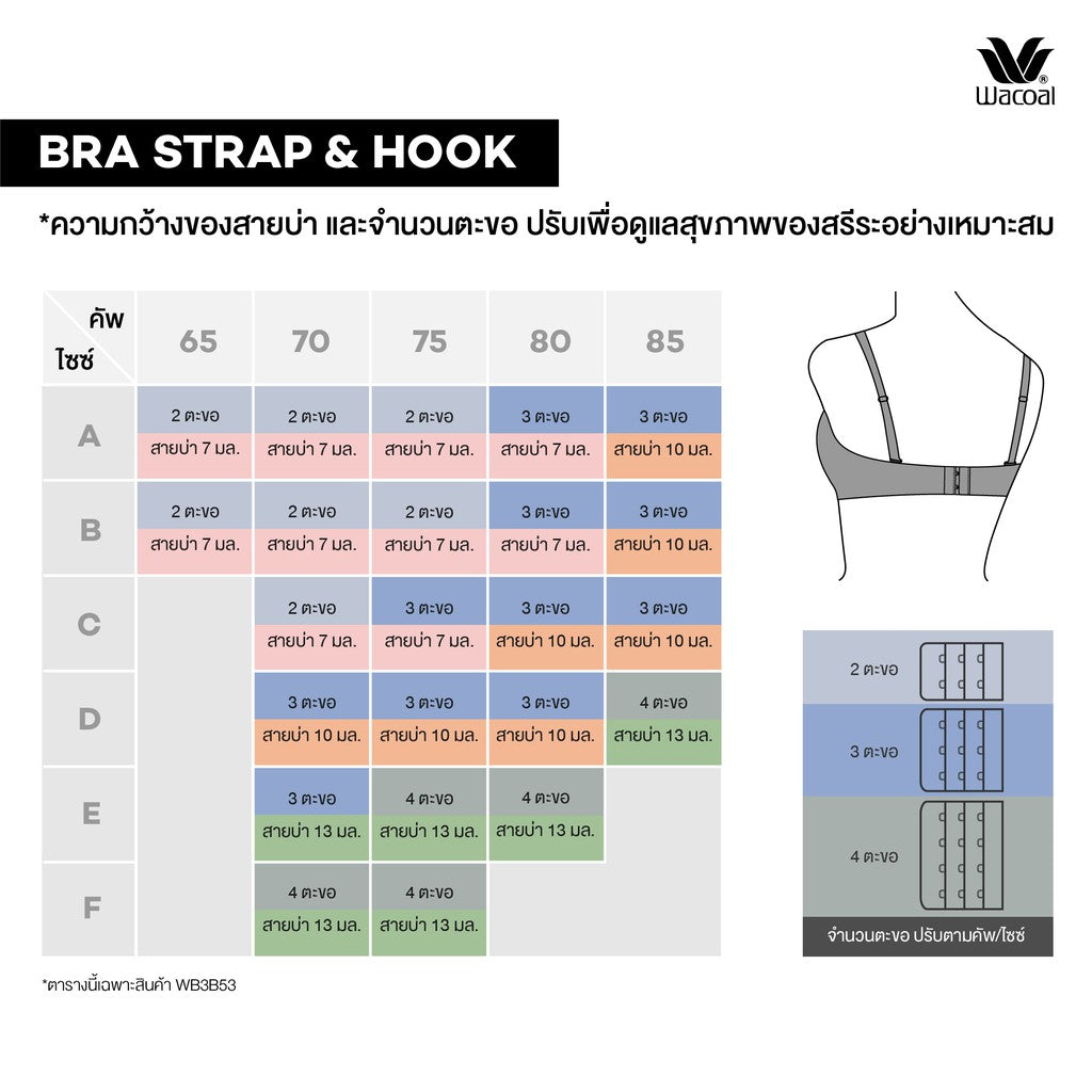 Wacoal Body Bra วาโก้บราเกาะอก รุ่น WB3B53 สีดำ (BL)