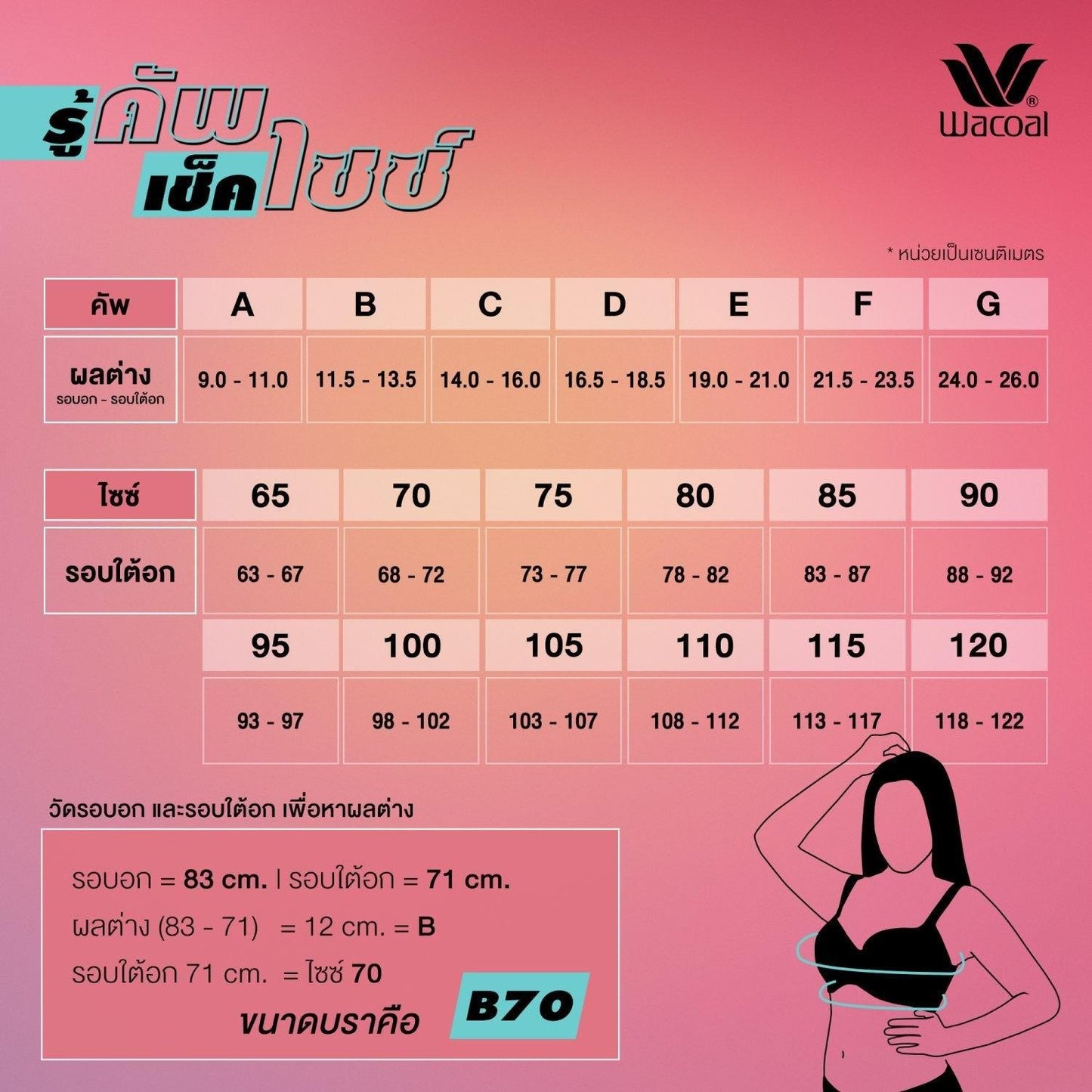 Wacoal Curve Diva คัพดีเวอร์ บราเก็บกระชับ สาวคัพใหญ่ รุ่น WB7914 สีชมพูกุหลาบป่า (WR)
