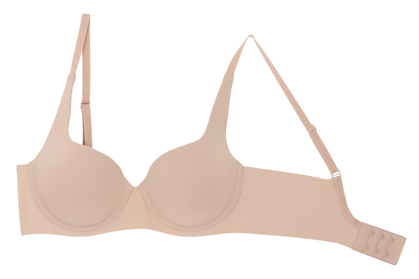 Wacoal ชุดชั้นเนียน บรามีโครง เนียนเรียบ ฟองน้ำบาง รุ่น MM1H43 สีเบจ (BE)
