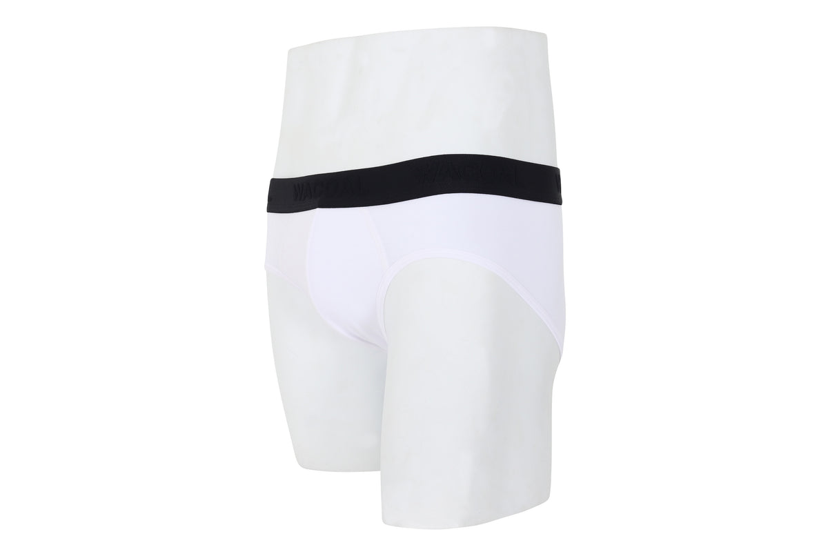 Wacoal กางเกงในผู้ชาย BAMBOO FILAGEN (BIKINI) รุ่น WXU303 สี ขาวขอบดำ (PW)