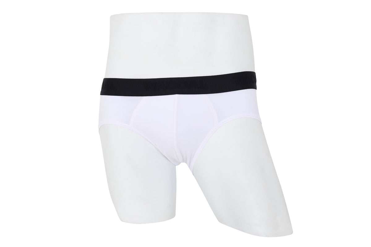 Wacoal กางเกงในผู้ชาย BAMBOO FILAGEN (BIKINI) รุ่น WXU303 สี ขาวขอบดำ (PW)