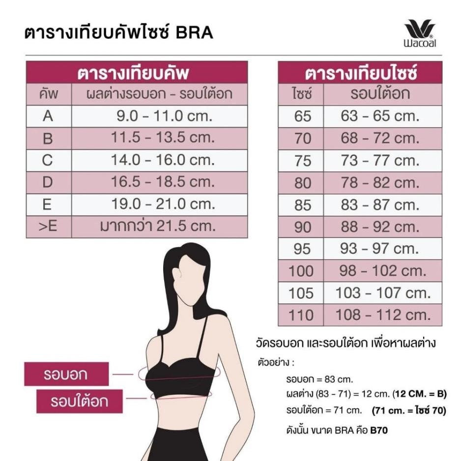 WACOAL COOL INNOVATION บรามีโครง ฟองน้ำบาง 10 มิล รุ่น WB5P66 สีเขียวอ่อน (LM)