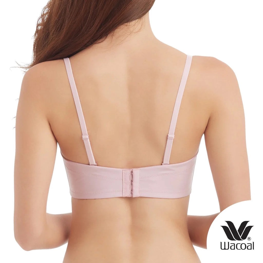 Wacoal Curve Diva บราเกาะอกเก็บกระชับ สาวคัพใหญ่ รุ่น WB7939 สีชมพูกุหลาบป่า (WR)