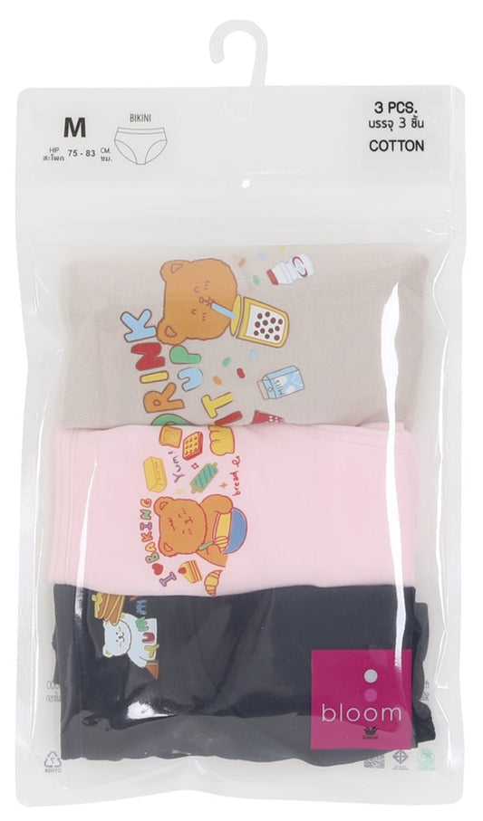 Wacoal Bloom Panty กางเกงในสำหรับเด็ก Pack 3 รุ่น WU1C30 คละสี (BL)