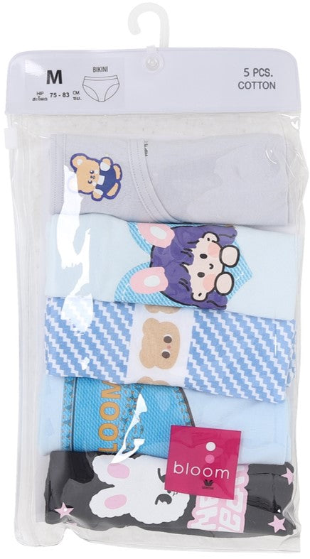 Wacoal Bloom Panty กางเกงในสำหรับเด็ก Pack 5 รุ่น WU1C50 คละสี (SX)