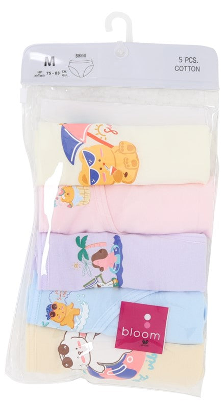 Wacoal Bloom Panty กางเกงในสำหรับเด็ก Pack 5 รุ่น WU1C50 คละสี (IV)