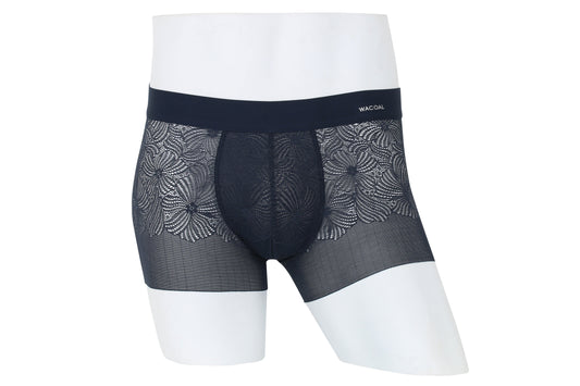 Wacoal Freedom LIMITED UNDERWEAR กางเกงลูกไม้นุ่ม (Lace Boxer ) รุ่น WXU406 สีน้ำเงิน (BU)